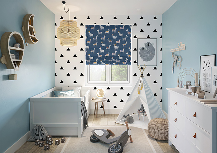 Alpaca, Indigo - Twist&Fit Roman Blind - Image 9